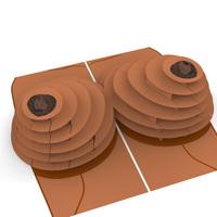 Naughty Knockers 3D Pop up card - Brown