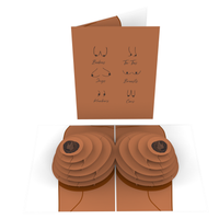 Naughty Knockers 3D Pop up card - Brown