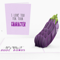 3D Pop up Eggplant Emoji