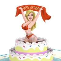 Stripper in Cake Pop up 3D card